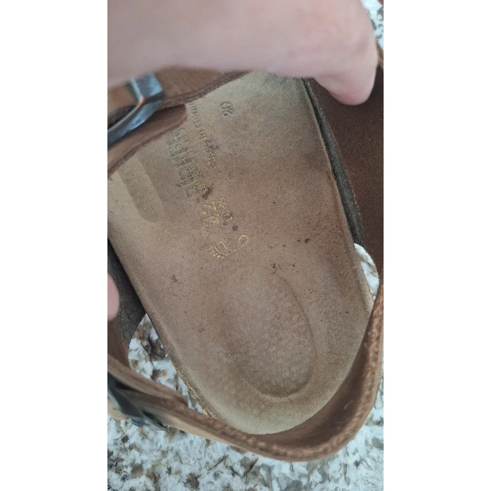 Birkenstock Milano Tobacco Brown Oiled Leather Sandals Mens EU 42 Regular